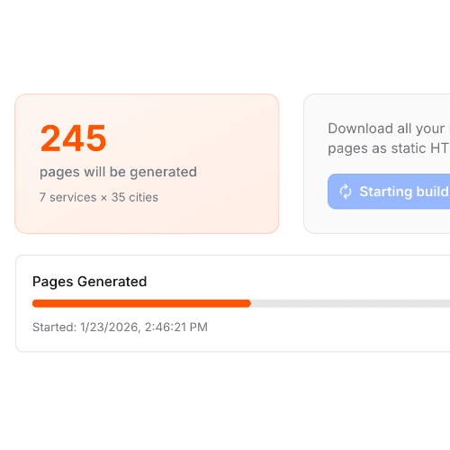 Generate location pages